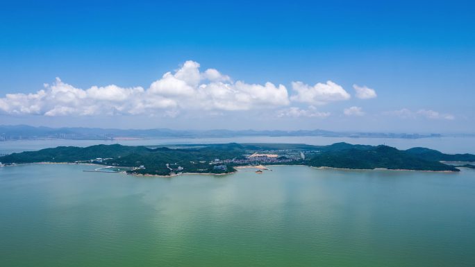 珠海高新区淇澳岛全景航拍延时4K