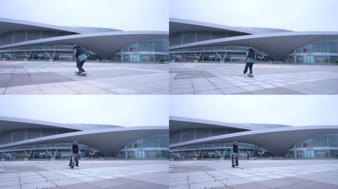 玩滑板的人 滑板翻转 年轻人