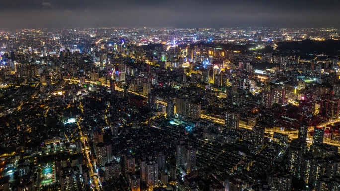 越秀区带白云区大景延时夜景