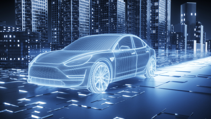 科技智能交通驾驶新能源汽车片头