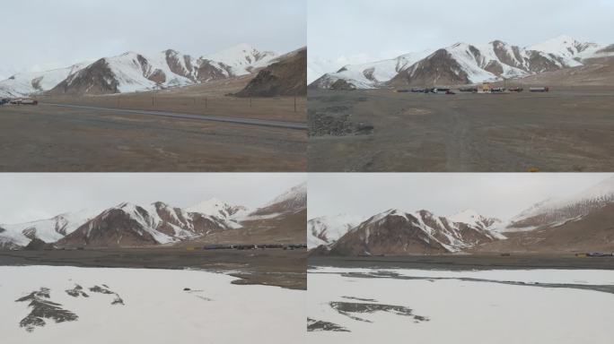 西藏 火车上的风景 雪山