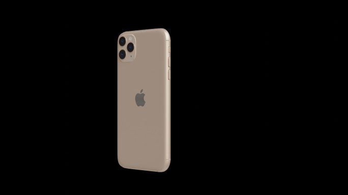 苹果iPhone 11 Pro金手机透明