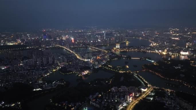 【4K】航拍惠州惠城区夜景大景