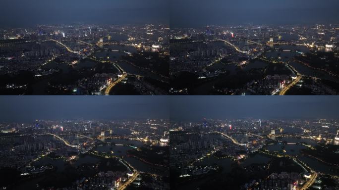 【4K】航拍惠州惠城区夜景大景