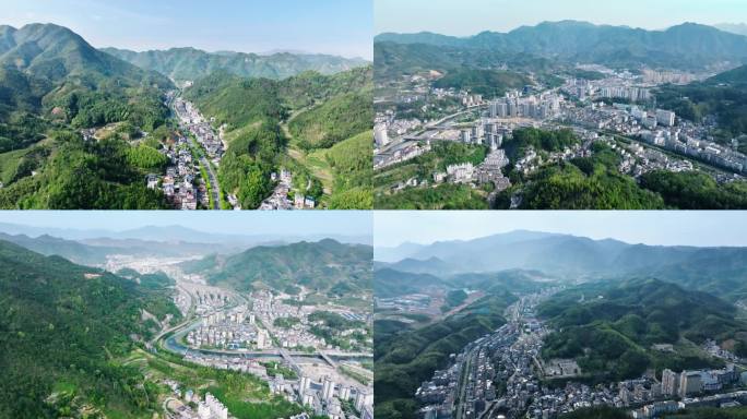 丽水遂昌县城航拍4k