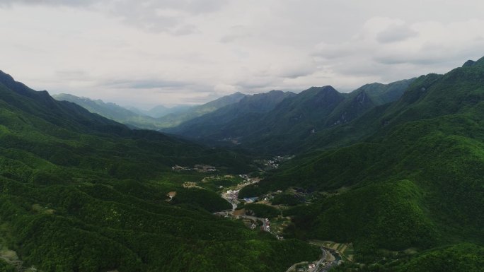 陕西药材种植基地航拍