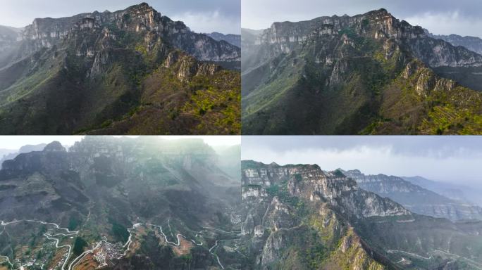 4K航拍​河南安阳林州太行山盘山公路