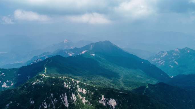 罗田大别山 航拍延时