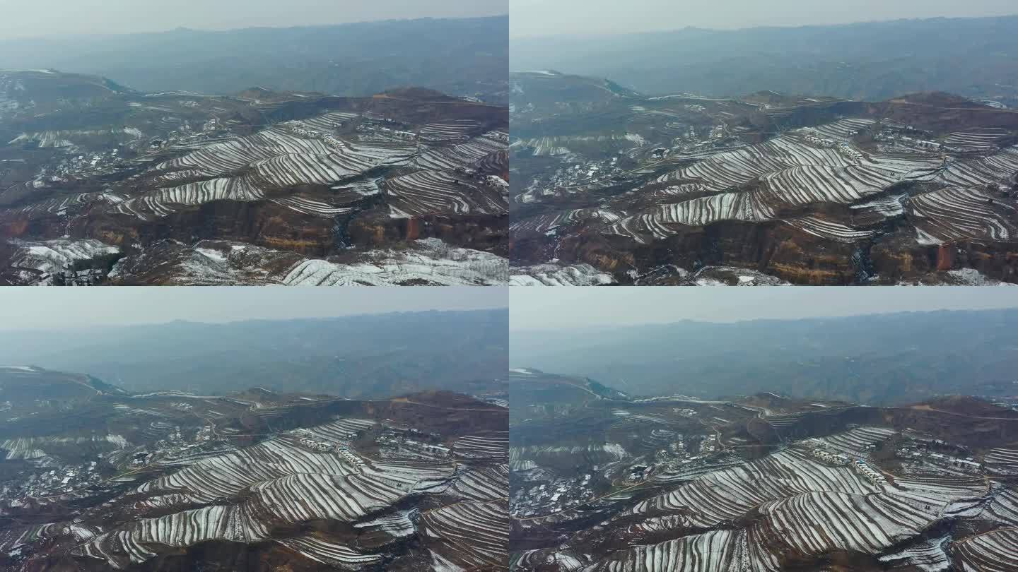 黄土高原雪景