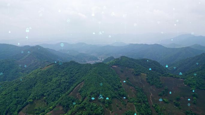 4K航拍科技风景区 杭州梅家坞茶园景区