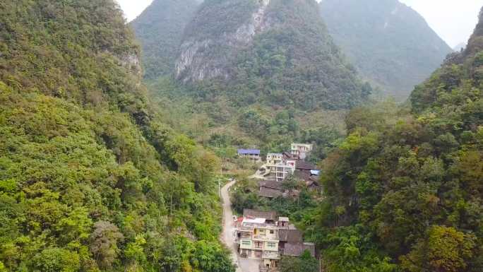 偏远山区 山区农田 航拍山区