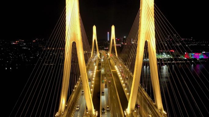 洛溪大桥 广州之窗日转夜航拍