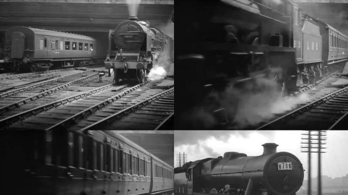 老火车 蒸汽机车 老式火车 40年代火车