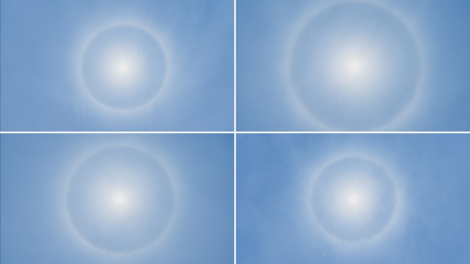 4k日晕夏季高温天气