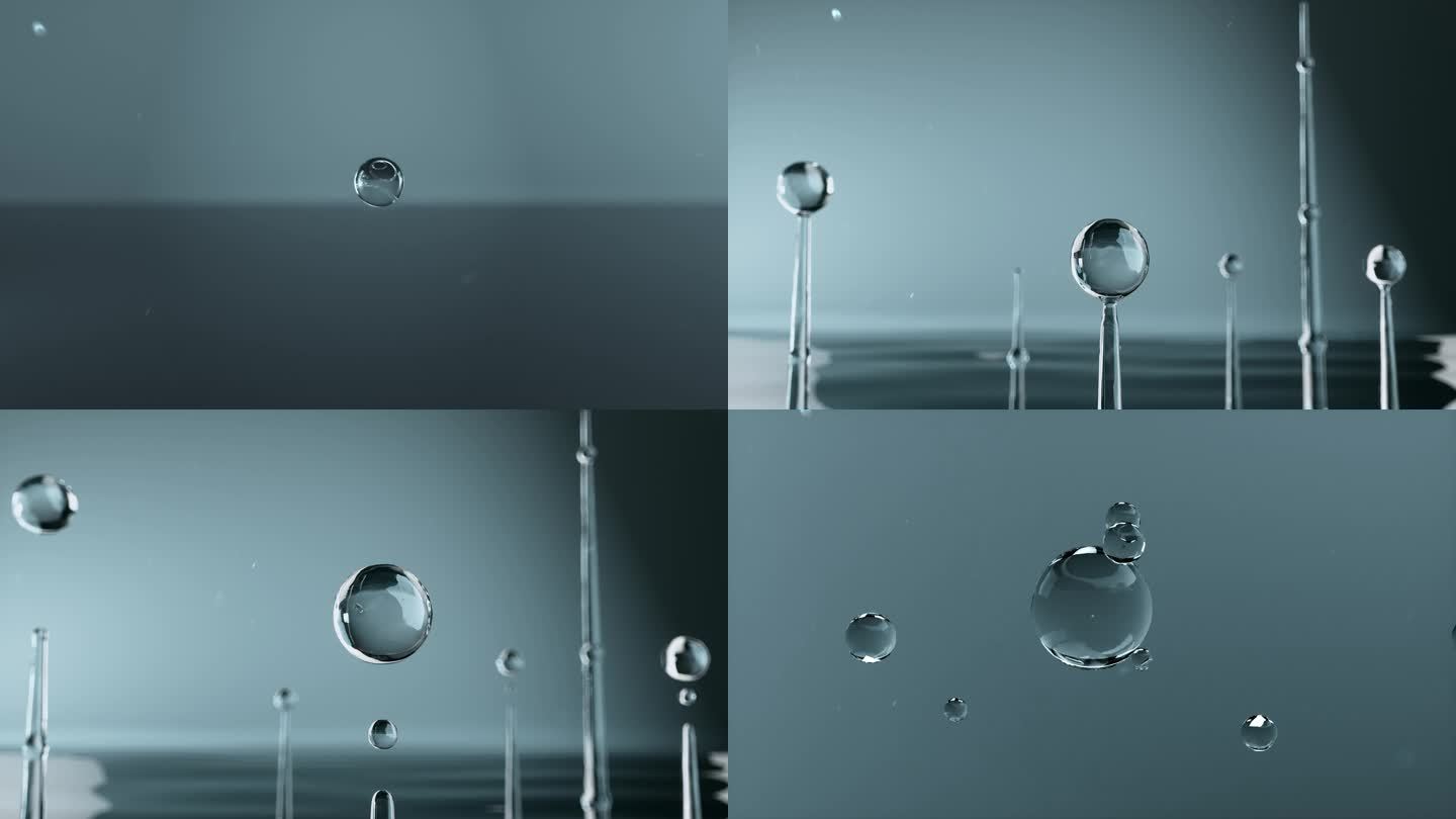 干净水滴慢速动画 C4D+AE工程