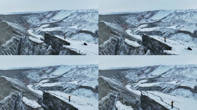 新疆安集海大峡谷冬季风光