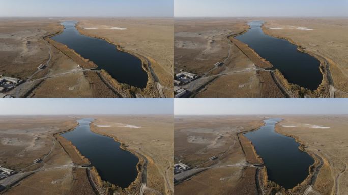 新疆塔里木河航拍