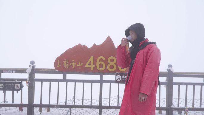 冬季雪原 冬天飘雪花 雪地冰雪世界