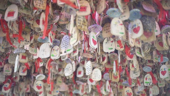 许愿牌 丽江古城 游客 祝福 美好 祝愿