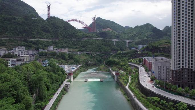 鹤峰溇水河4K航拍