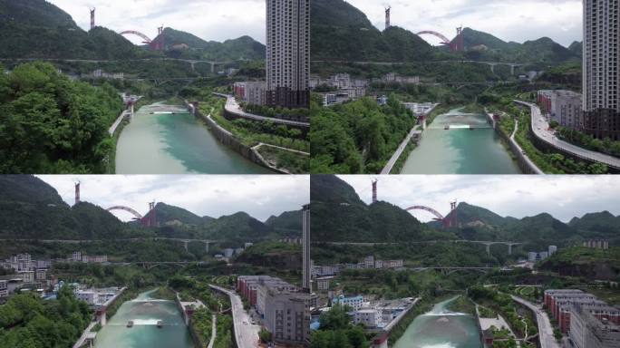 鹤峰溇水河4K航拍