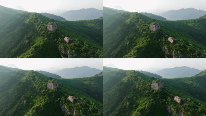 特写拍摄中国长城建筑烽火台