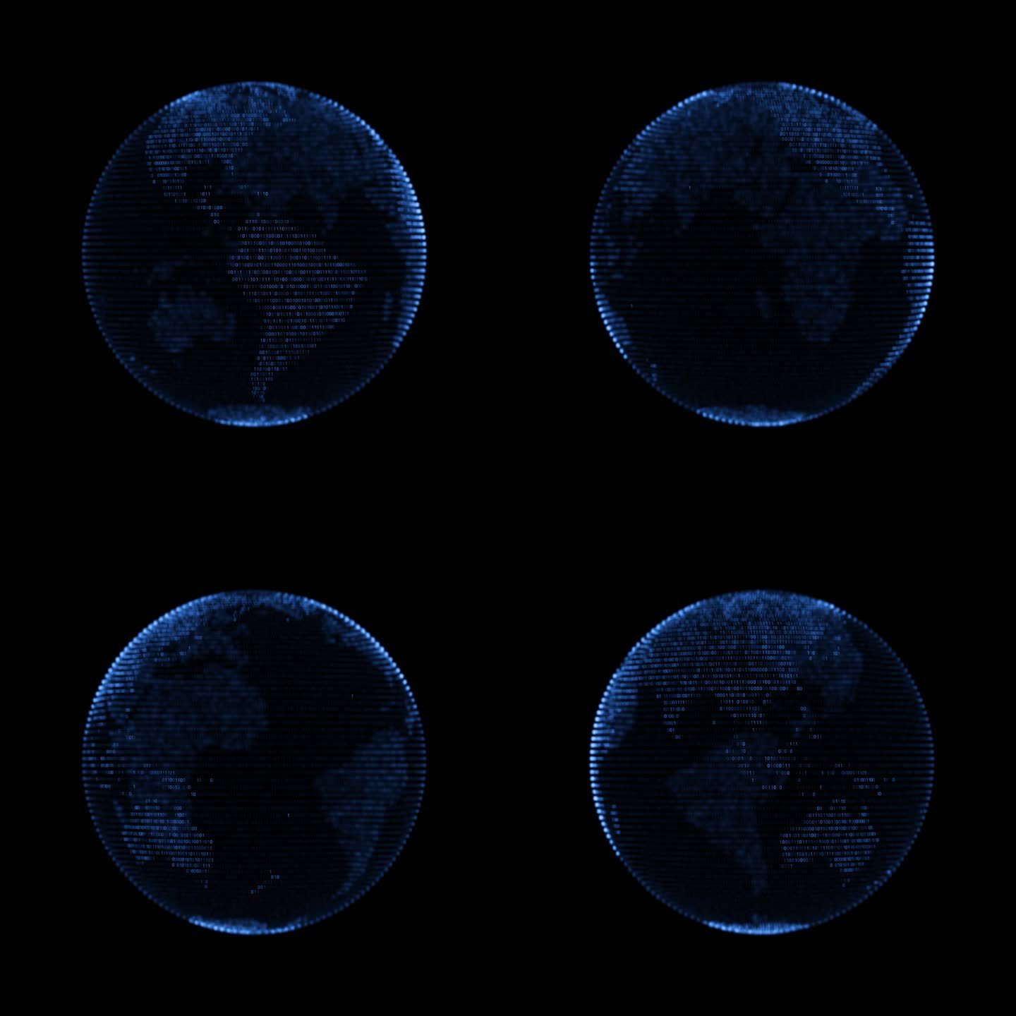 动态数字地球 循环 带透明通道
