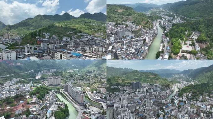 鹤峰城市地标4K航拍