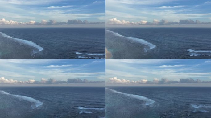 蓝色大海 海浪 白云 5K 原视频