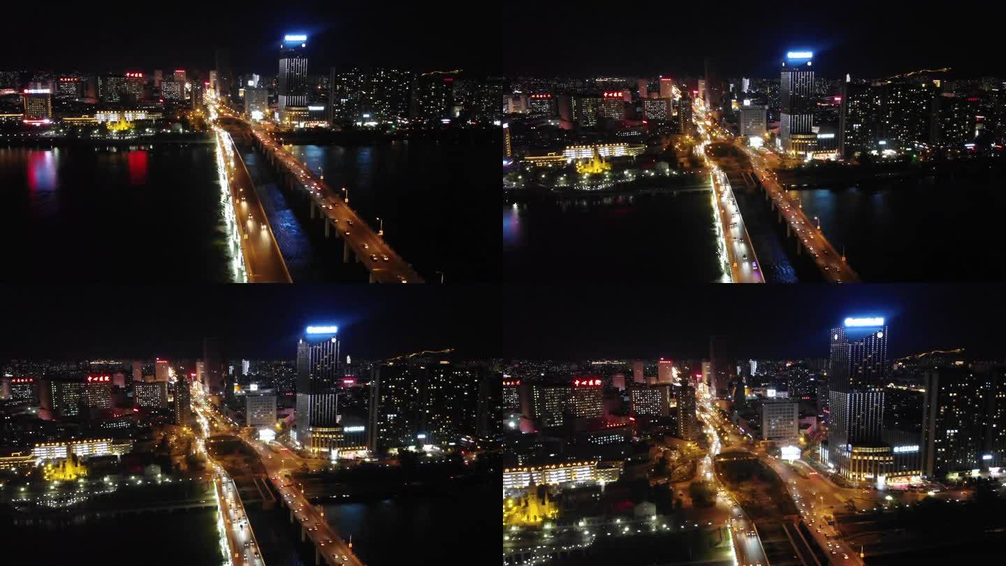 吉林市夜景-吉林大桥江城广场