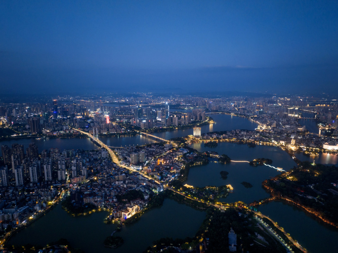 【4K】惠州市城市夜景航拍延时