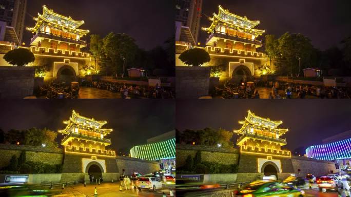 潍坊-奎文门夜景 延时