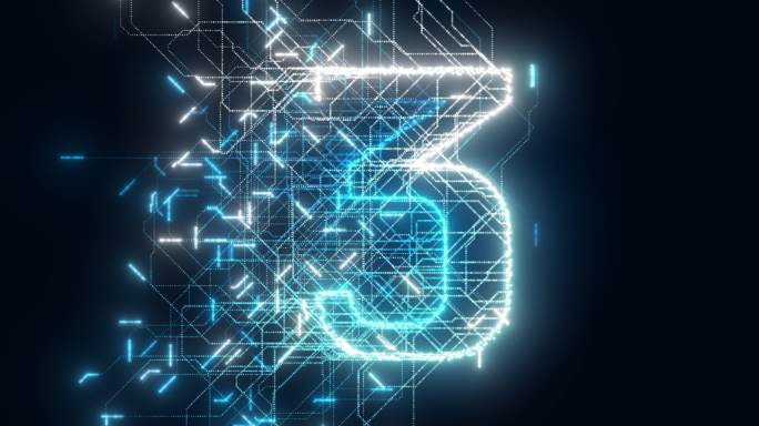 科技芯片电子倒计时发布会宽屏