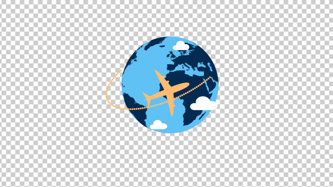 MG动画 飞机 环绕 地球