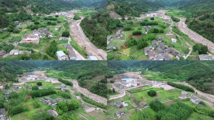 牛背山镇建政村村庄旅游开发建设航拍