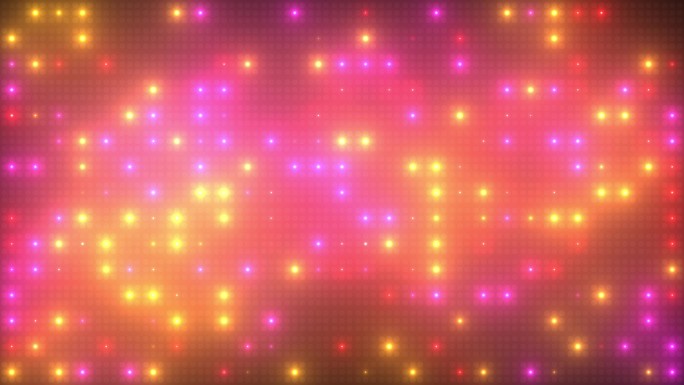 4K红黄紫晶格阵列灯光闪烁背景无缝循环