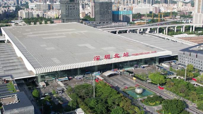 深圳北站高清航拍