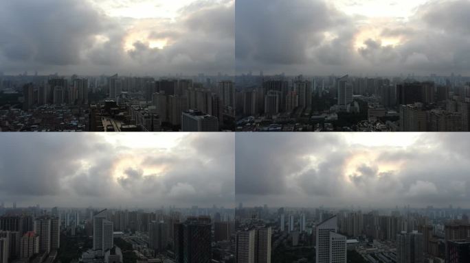 大雨中的马路 下大雨 大雨 暴雨