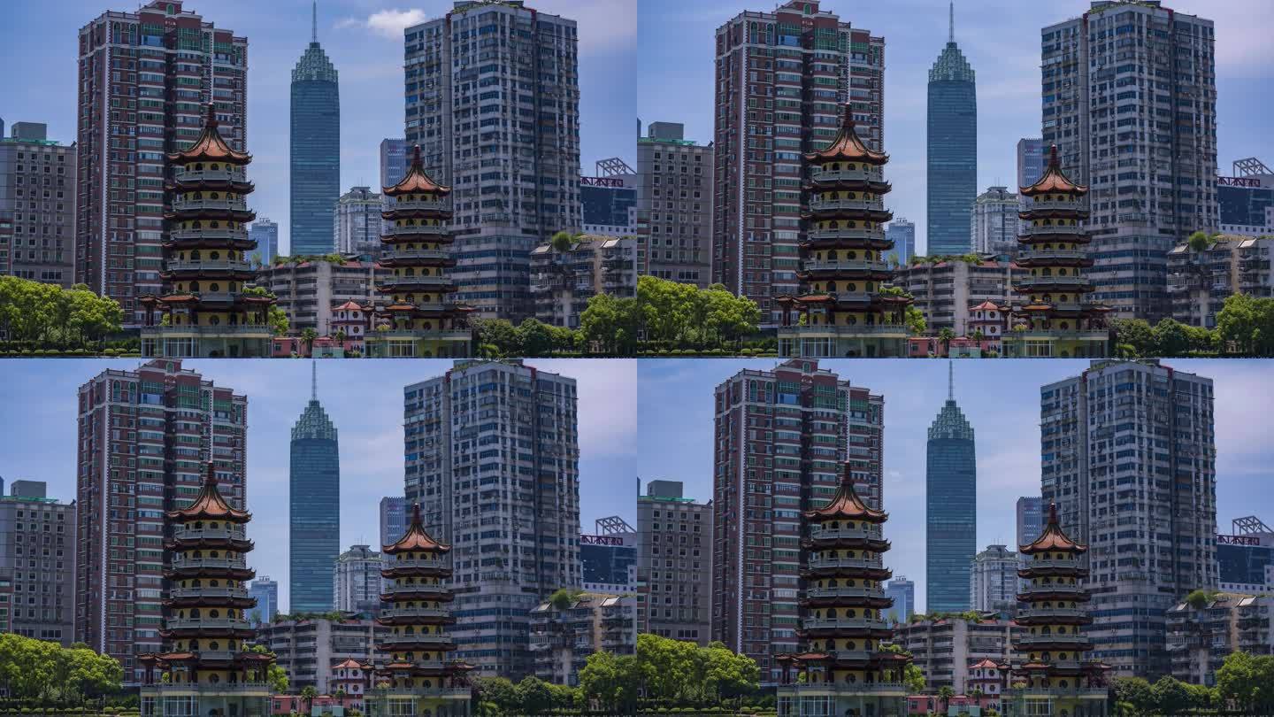 武汉江汉区西北湖商务区4K延时摄影