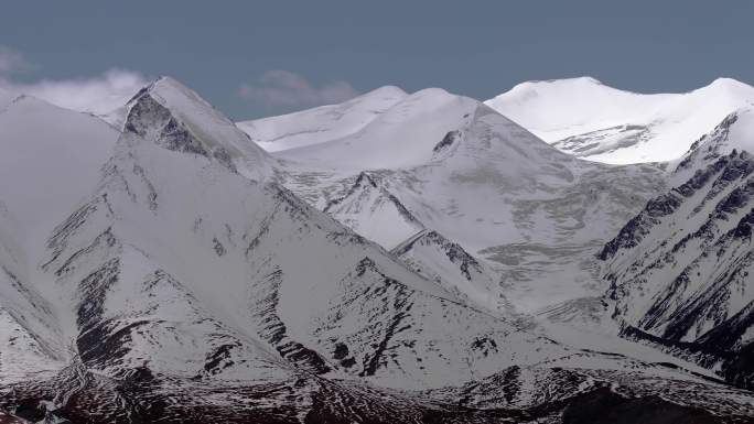 玉珠峰雪山冰川