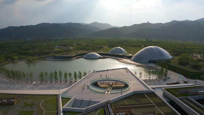 4K航拍太原市植物园