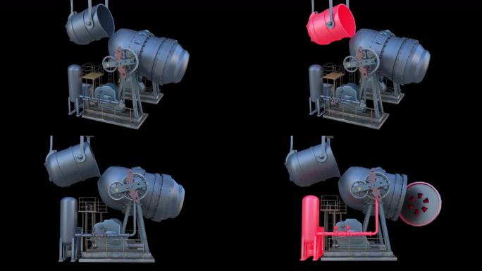 工业革命贝塞麦转炉炼钢法三维全息投影动画