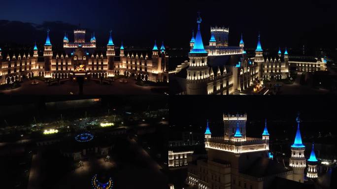 4K 天津 航拍 欧式 城堡 建筑
