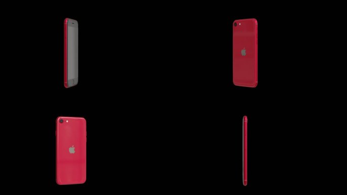 苹果iPhone SE第二代红色手机透明
