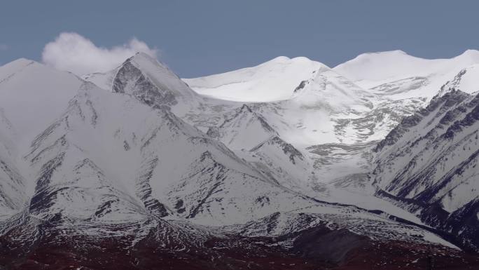 玉珠峰雪山冰川