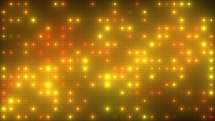 4K黄色晶格阵列灯光闪烁背景无缝循环