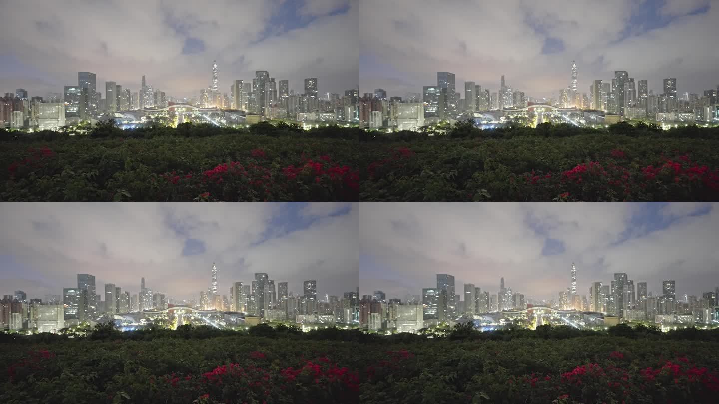 4K正版-深圳福田中轴线城市夜景