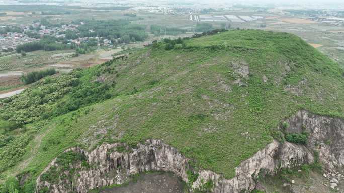 山体航拍环绕通用素材 滑坡 塌陷水土流失