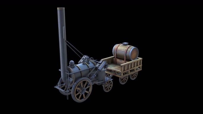 工业革命 蒸汽时代 第一代卧式蒸汽机动画