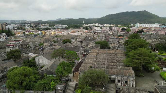 大鹏所城航拍 大鹏古城 大鹏海防展览馆